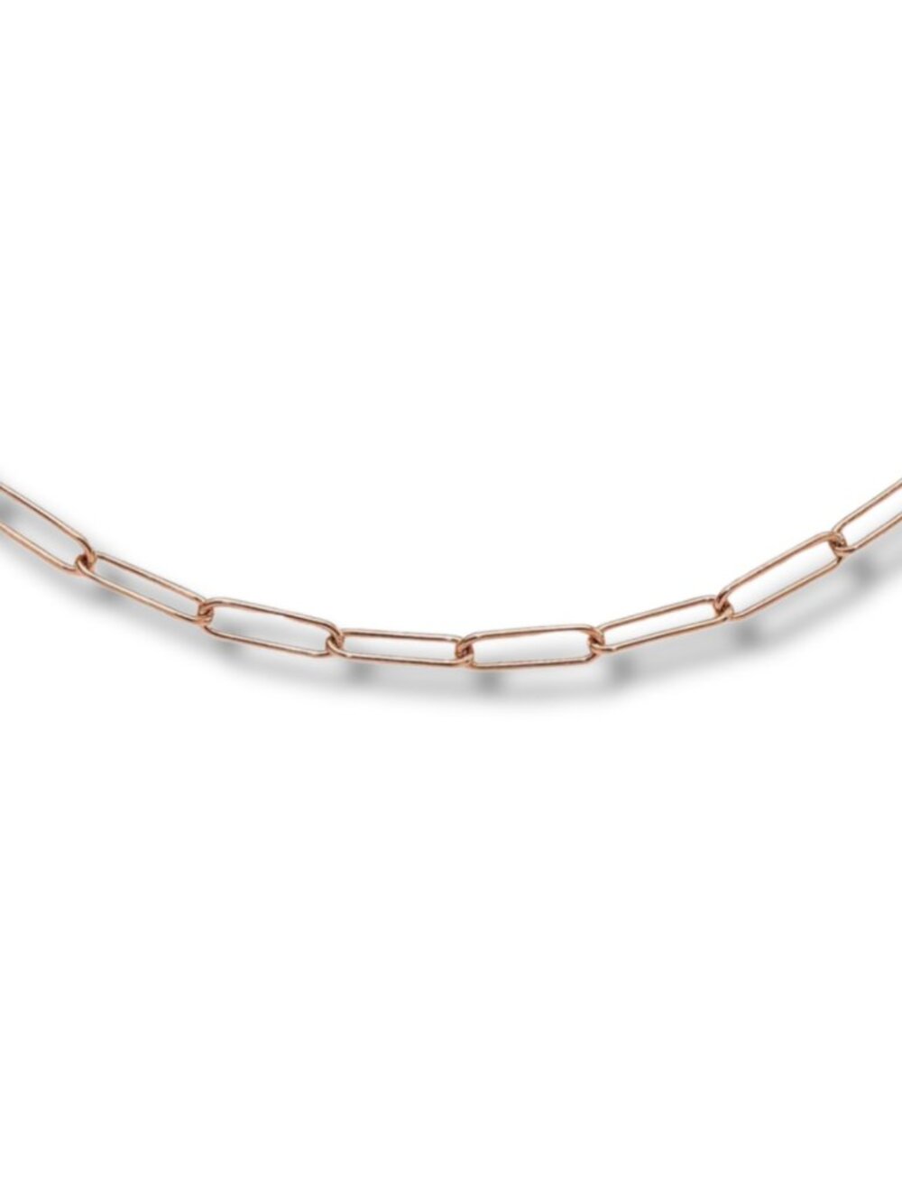 Adjustable Rose Gold Paperclip Chain Necklace Large Link - Picture 6 of 6